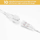 TheDisplayOutlet 9,000LEDs, Icicle Christmas Lights (10x) 29.5ft, 120V, 2700K Image