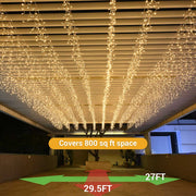 TheDisplayOutlet 9,000LEDs, Icicle Christmas Lights (10x) 29.5ft, 120V, 2700K Image