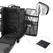 Collapsible Rolling Scrapbook Tote Rolling Medical Bag