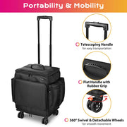 Foldable Rolling Case for Event Planner, Sales Rep