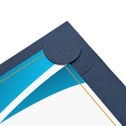 8.5x11 Certificate Holders Navy Blue Cardboard 30ct/pk