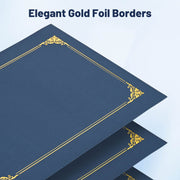8.5x11 Certificate Holders Navy Blue Cardboard 30ct/pk