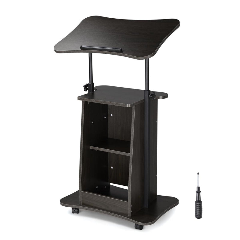 Adjustable Mobile Laptop Cart with Storage