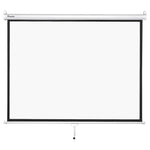 Instahibit Wall/Ceiling Mounted Pull Down Projector Screen 72