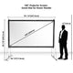 TheDisplayOutlet Portable Freestanding Front Projector Screen w/ Legs 100" 16:9 Image