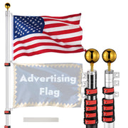 TheDisplayOutlet 20ft Telescopic Banner Poles with Mount Image