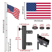 TheDisplayOutlet 20ft Telescopic Banner Poles with Mount Image