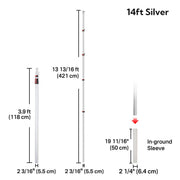 TheDisplayOutlet Aluminum Antenna Mast for Starlink, Car Dealership Events, 14ft Silver Image