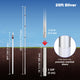 TheDisplayOutlet Aluminum Antenna Mast for Starlink, Car Dealership Events, 25ft Silver Image