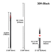 TheDisplayOutlet Aluminum Antenna Mast for Starlink, Car Dealership Events, 30ft Black Image