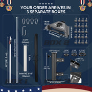 TheDisplayOutlet Aluminum Antenna Mast for Starlink Mini - Dish & Ladder Mounts, 25ft Silver Image