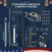 TheDisplayOutlet Aluminum Antenna Mast for Starlink Mini - Dish & Ladder Mounts, 30ft Silver Image