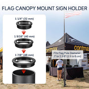 Metal Flag Canopy Mount Banner Display Sign Holder