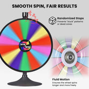 TheDisplayOutlet WinSpin 24" Prize Wheel Round Base Stand Spinning Wheel Image