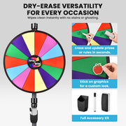 TheDisplayOutlet WinSpin 24" Prize Wheel Round Base Stand Spinning Wheel Image