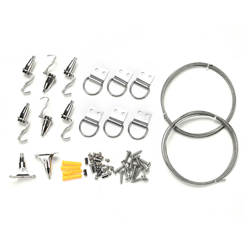 TheDisplayOutlet Nailless Art Hanging Kit - 2x 3m 1.5mm 304 Cable & Hooks Image