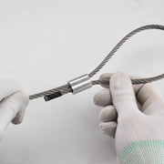 TheDisplayOutlet Aluminum Crimping Sleeve/Ferrule for 1/8" Batting Cage Cable 100ct. Image