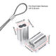 TheDisplayOutlet Aluminum Crimping Sleeve/Ferrule for 1/8" Batting Cage Cable 100ct. Image