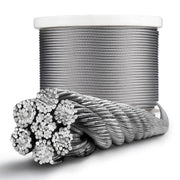 TheDisplayOutlet 4.8mm 3/16" Batting Cage Cable 316 Stainless Steel, 7x19, 500ft Image