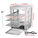 Food Warmer Display Cabinet 3-Tier 15x15x20 (Dimmable Light)