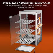 Food Warmer Display Cabinet 5-Tier 15x15x28