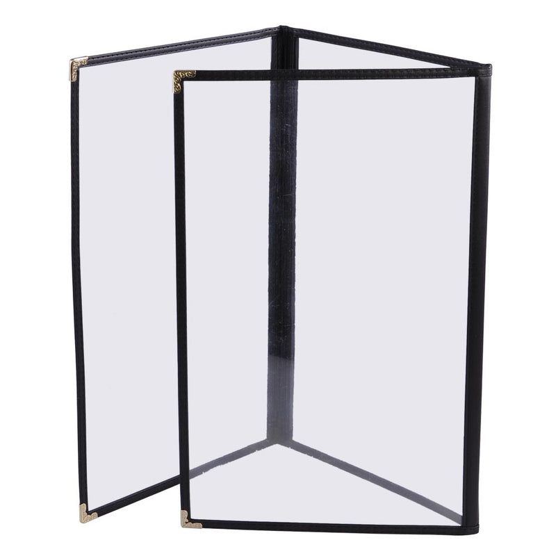 Clear Menu Covers 8.5x14 Black Menu Books