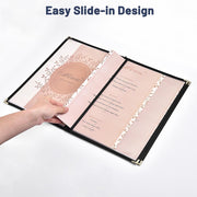 Clear Menu Covers 60ct/pk 8.5x14 3-Page 6-View