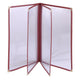 Wine Red Clear Menu Covers 8.5x11