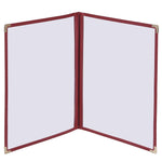 Wine Red Clear Menu Covers 8.5x11