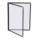 Clear Menu Covers 8.5x11 Black Menu Holder