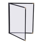 Clear Menu Covers 8.5x11 Black Menu Holder