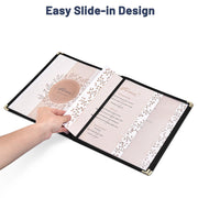TheDisplayOutlet Clear Menu Covers 60ct/pk 8.5x11 2-Page 4-View Image