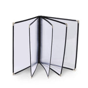TheDisplayOutlet Clear Menu Covers 8.5x11 Black Menu Holder, Book Style 10-View 40ct/pk Image