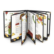 Clear Menu Covers 8.5x11 Black Menu Holder