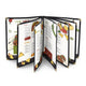 Clear Menu Covers 8.5x11 Black Menu Holder