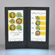 LED Backlit Menus Illuminated with Adaptor
