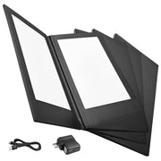 TheDisplayOutlet LED Menu Cover Illuminated Menus 8.5x14 with Adaptor, Book Style 2-View 4ct/pk Image