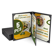 Menu Covers PU Leather 5ct/Pack 8.5x11