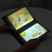 TheDisplayOutlet Custom LED Menu Covers 5in, Custom Logo & Leather Color/Pattern Image