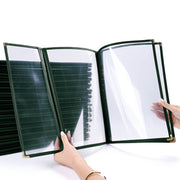 TheDisplayOutlet Green Clear Menu Covers 8.5x14 & Half Menu Holder 30ct. Image