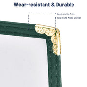 TheDisplayOutlet Green Clear Menu Covers 8.5x14 & Half Menu Holder 30ct. Image