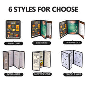 TheDisplayOutlet Wine Red Clear Menu Covers 8.5x11 Image