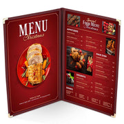 Wine Red Clear Menu Covers 8.5x14