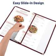 Wine Red Clear Menu Covers 8.5x14