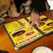 Clear Menu Covers 8.5x14 Black Menu Books