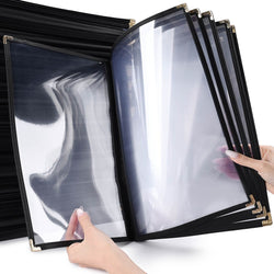 Black Clear Menu Covers 8.5x14