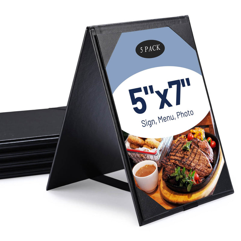 TheDisplayOutlet Table Tent A-Frame Double-sided Sign Corner Holder, 5x7in 5ct/pk Image