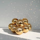 TheDisplayOutlet Mirror Disco Ball with Hanging Ring, 7in Gold Image