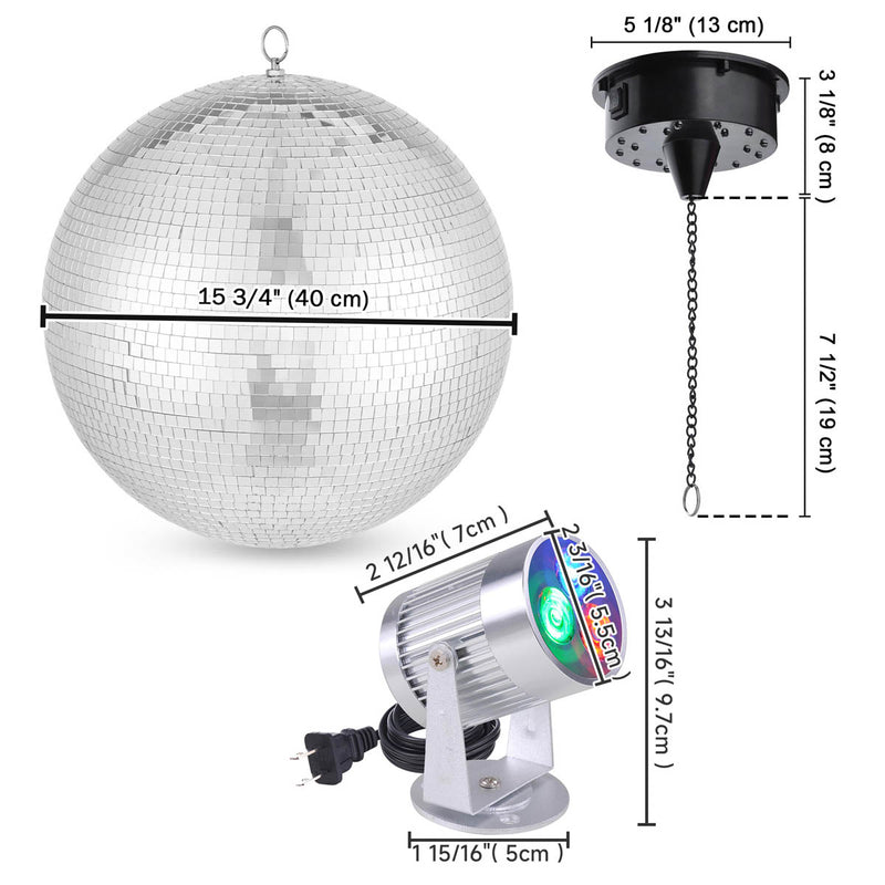 Disco Light for Party (RGB Light, Mirror Ball & Motor)