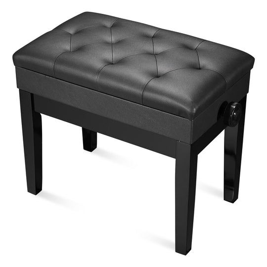 Adjustable Piano Bench with Storage 23x13" Seat